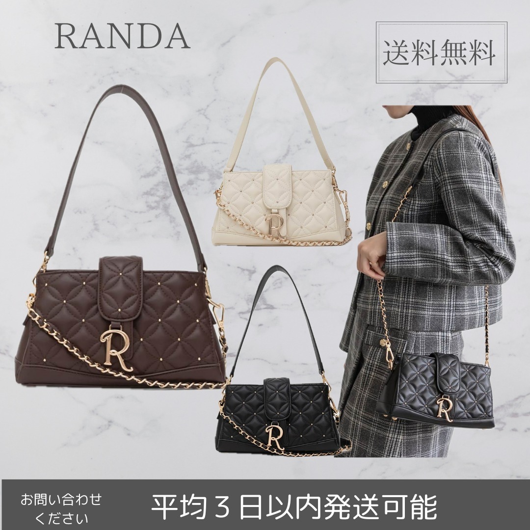 【RANDA】2WAYゴールドチャームキルティングバッグ