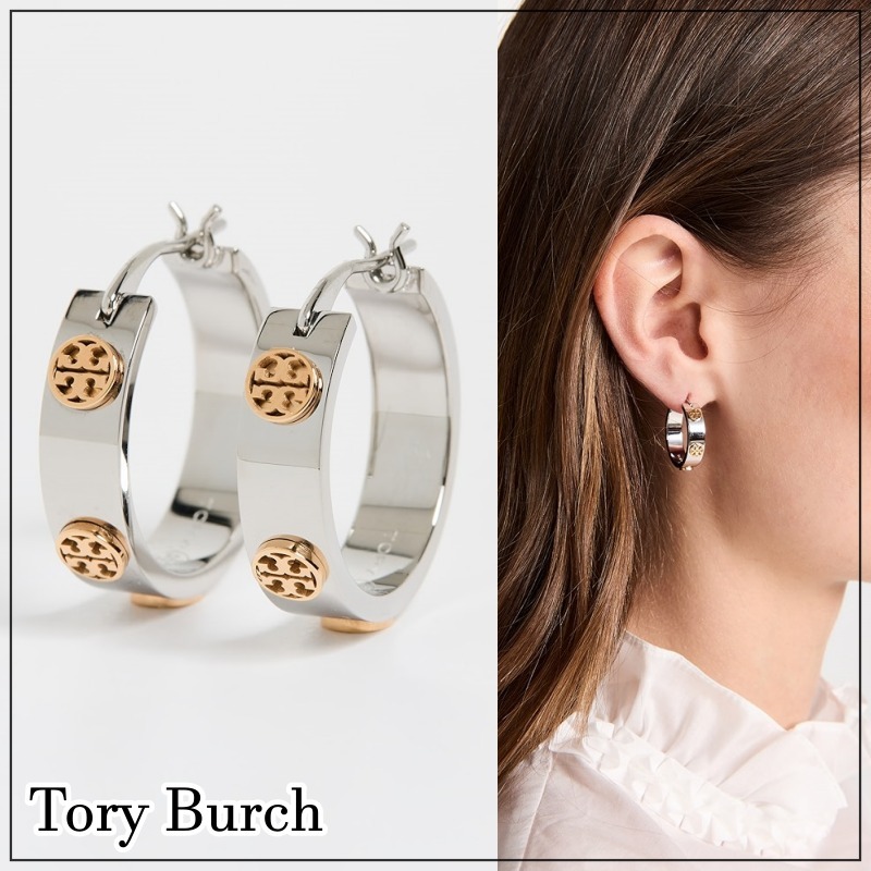 【Tory Burch】Miller Stud Hoop ピアス ※送関込