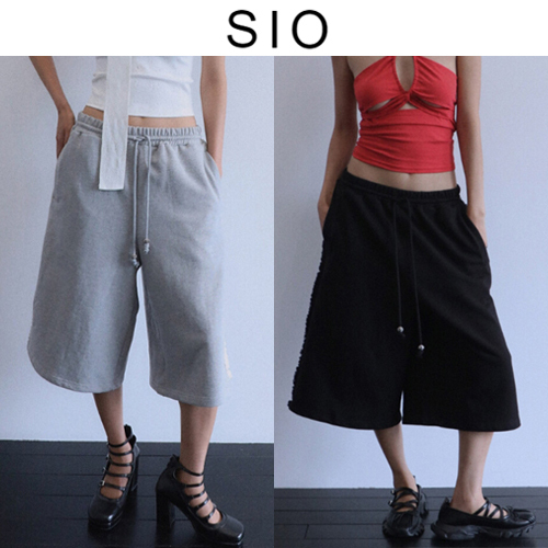 ★2024SS新作★SIO★FRINGE BURMUDA SWEAT PANTS