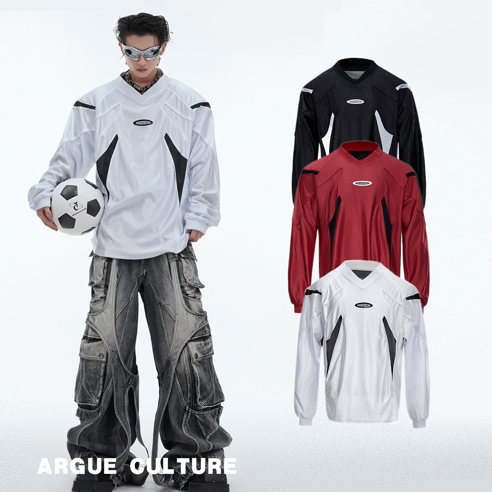 Argue Culture 長袖ジャージTシャツロング丈3色