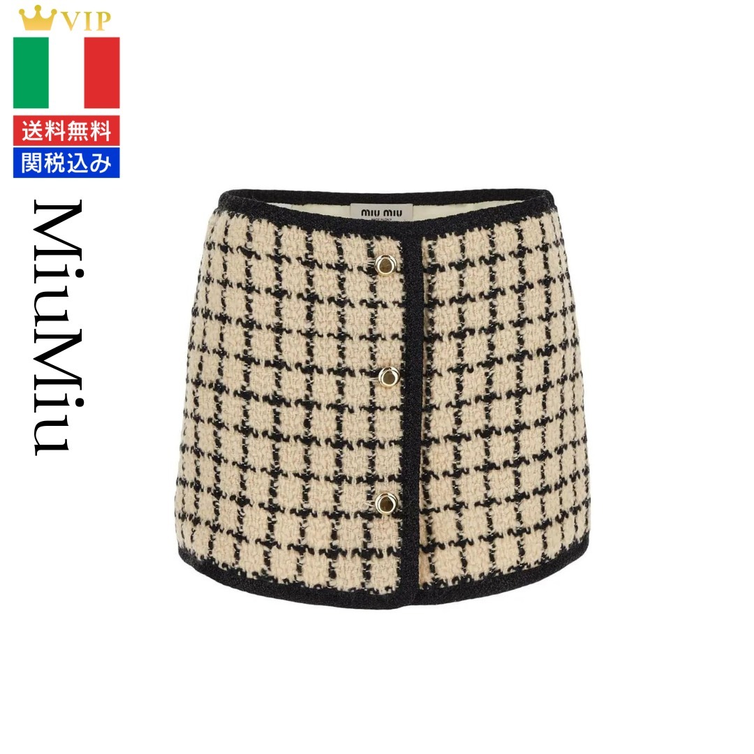 VIP【送料関税込】MiuMiu Wool Mini Skirt