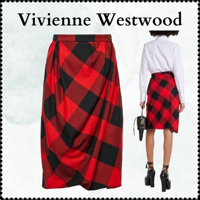 【Vivienne Westwood】DRUNKEN ドレープ ミディスカート