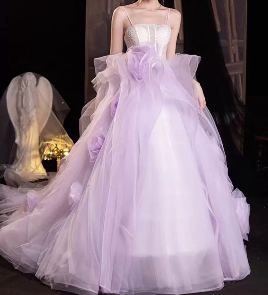 華やか バースデー ウェディングドレス ふわふわ 二次会 結婚式