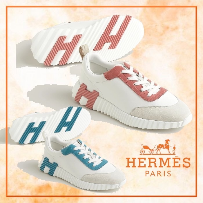 クロコダイルを使用！ゴージャス\tHermes\tBouncing スニーカー