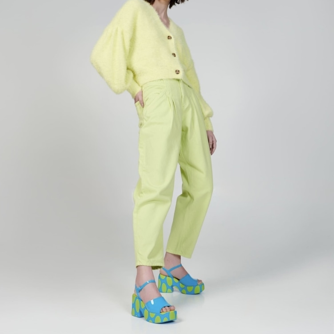 安定感◎Melissa 厚底 ミュール ポルカドット (送料込/追跡付