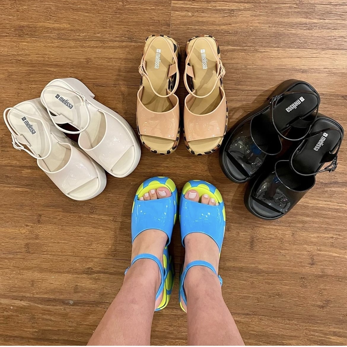 安定感◎Melissa 厚底 ミュール ポルカドット (送料込/追跡付) 安定感◎Melissa 厚底 ミュール ポルカドット (送料込/追跡付