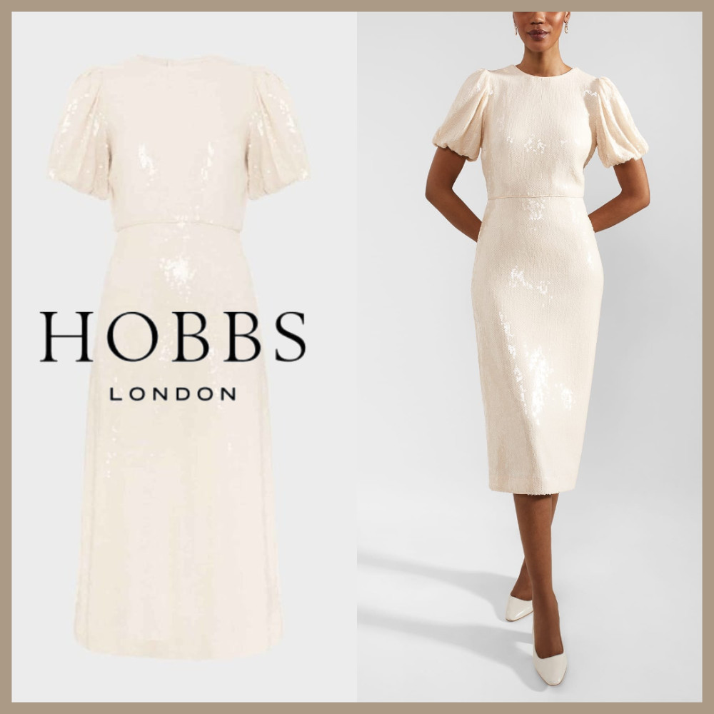 ★Hobbs London★ タムジン スパンコール ミディドレス