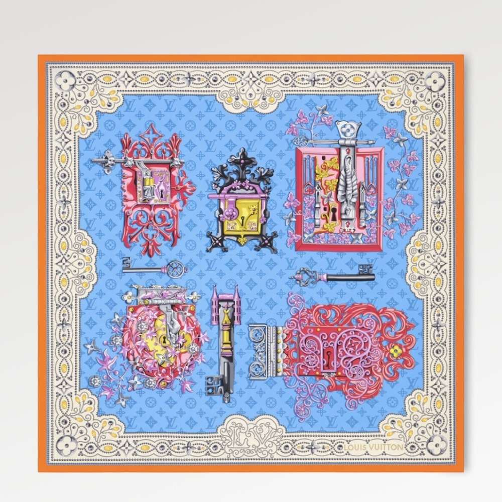 洗練デザイン☆華やか【LOUIS VUITTON】カレ90 LV ロック