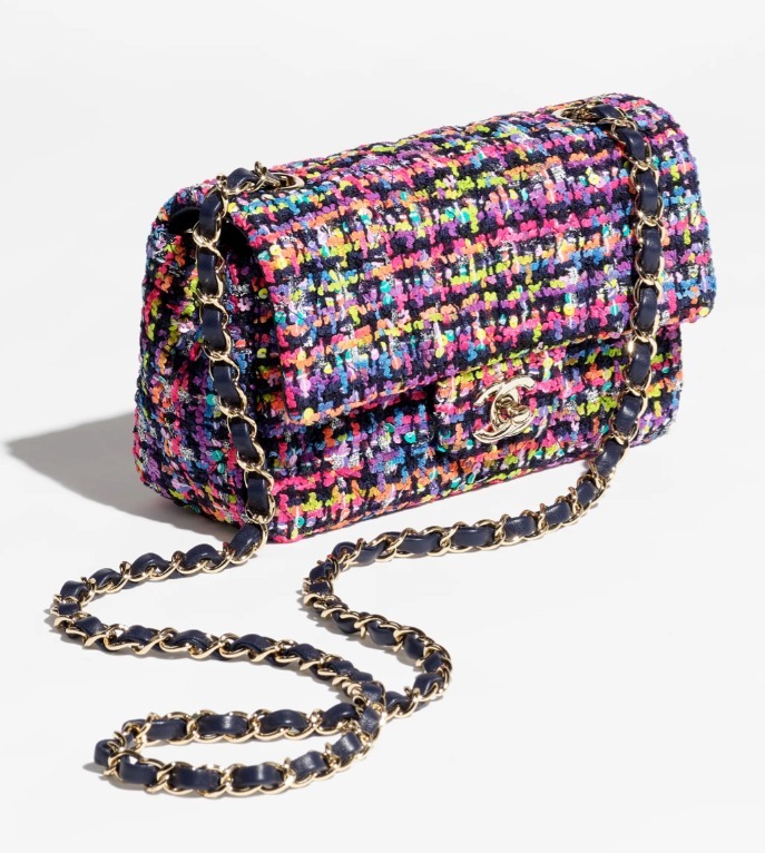 色合いがオシャレ♪【CHANEL】大人可愛い クラシック ミニバッグ マルチカラーがお洒落♪*CHANEL*クラシックミニバッグ