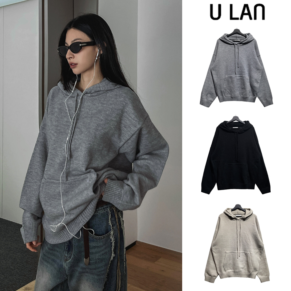 【U LAN】Ber Oversized Knitwear Hoodie