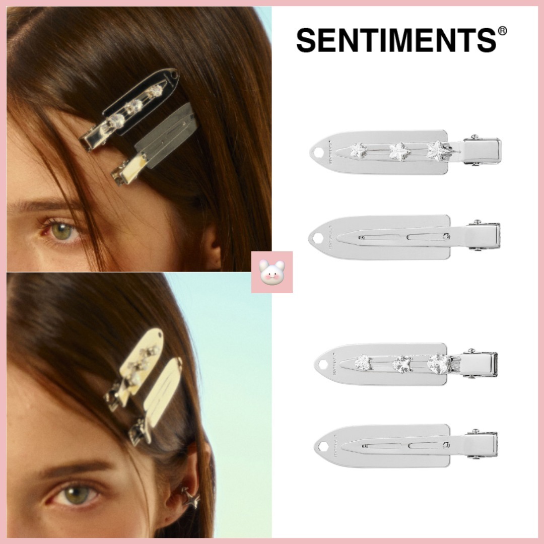 ヘアアクセサリー [SENTIMENTS] NO.544 [SILVER] SURFBOARD CRYSTAL HAIR PIN