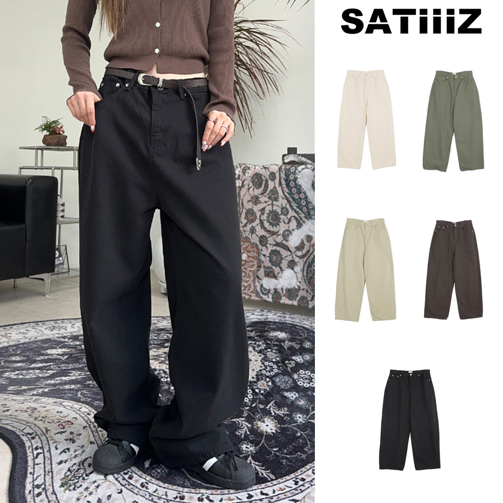 【SATIIIZ】Veillon wide cotton pants
