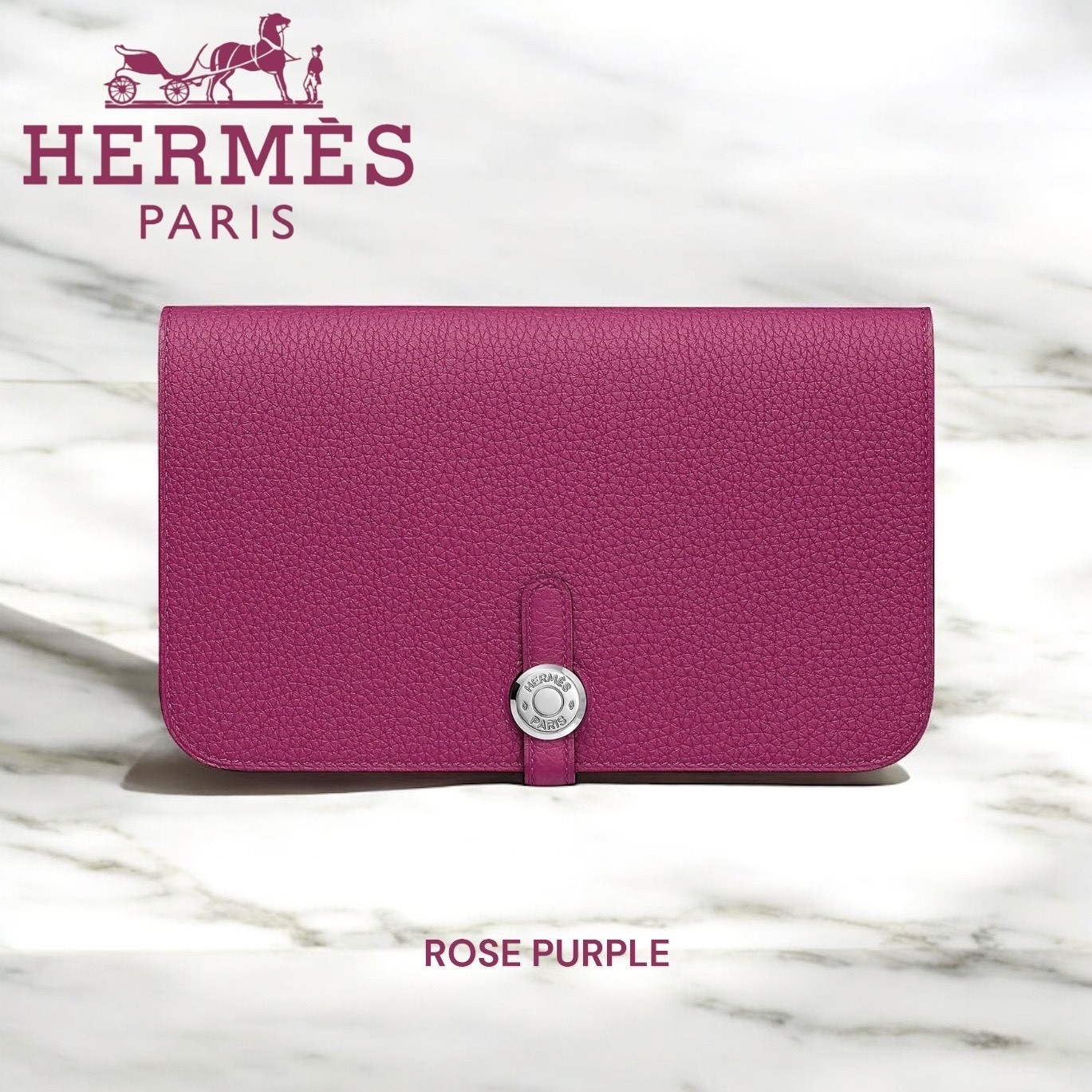 ★正規店購入 HERMES ドゴン デュオ ローズパープル