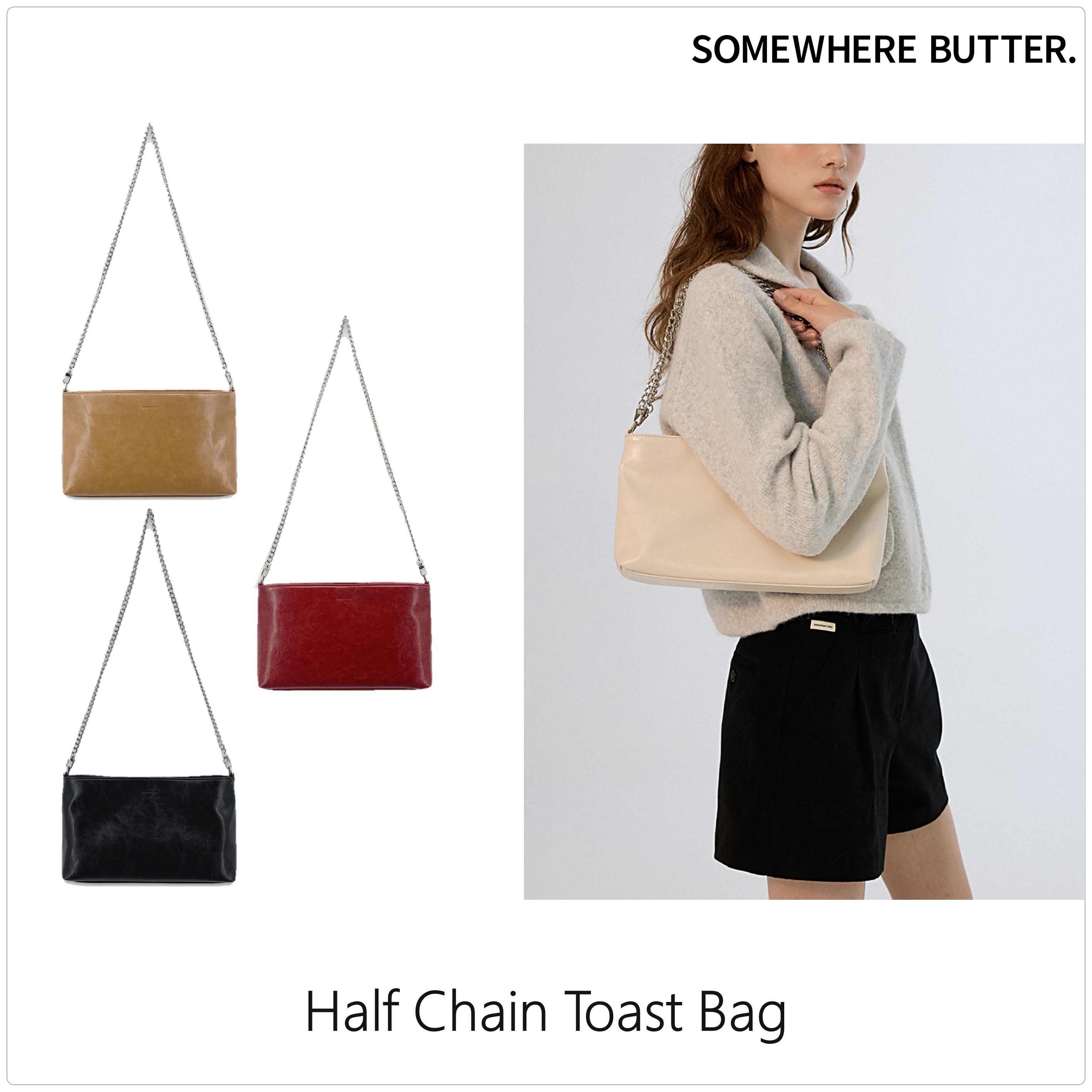 [SOMEWHERE BUTTER]Half Chain Toast バック★新作・24AW★