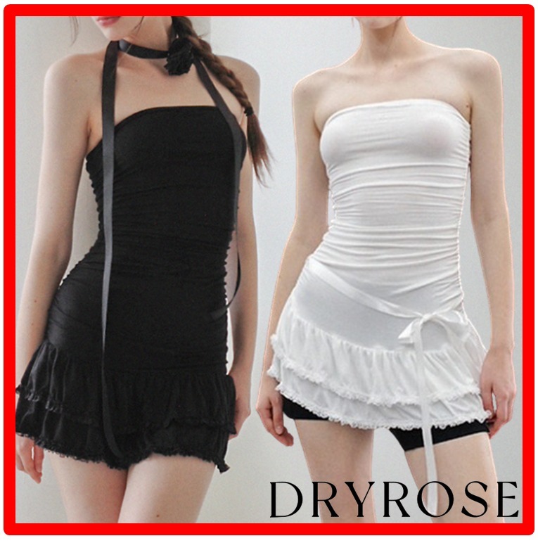 ☆韓国の人気☆【DRYROSE】☆SHIRRING CANCAN OP.S☆