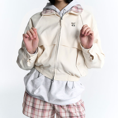 [KIRSH] CHEEKCHECK BLOUSON JACKET★ジャケット ☆24-25FW新作☆KIRSH☆CHEEKCHECK BLOUSON JACKET (KIRSH