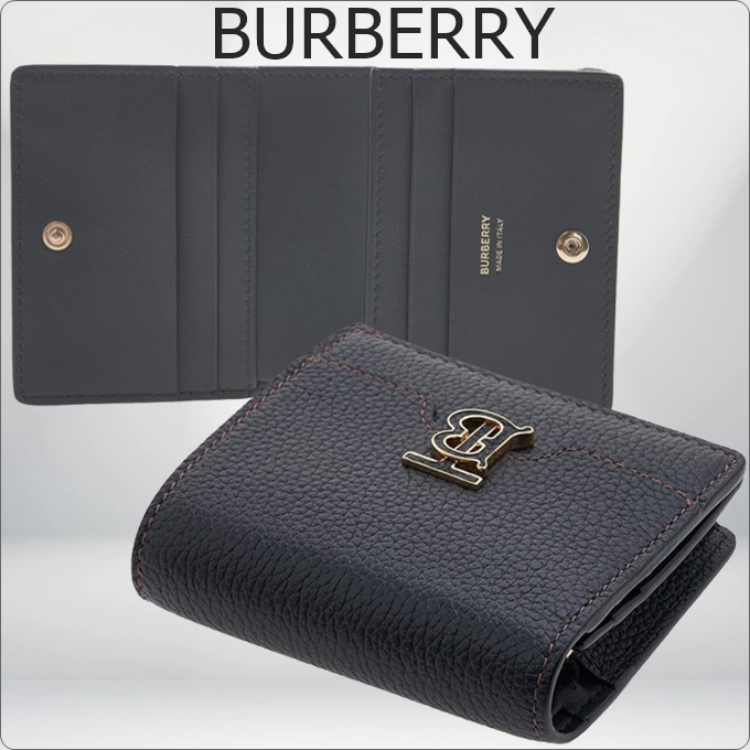 ♦Burberry♦TBロゴ 小銭入れ付き 二つ折り財布☆