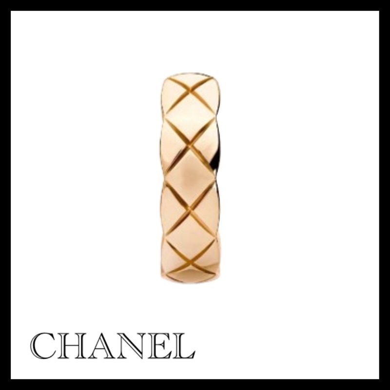 CHANEL 国内買付 ココ クラッシュ イヤリング ベージュゴールド
