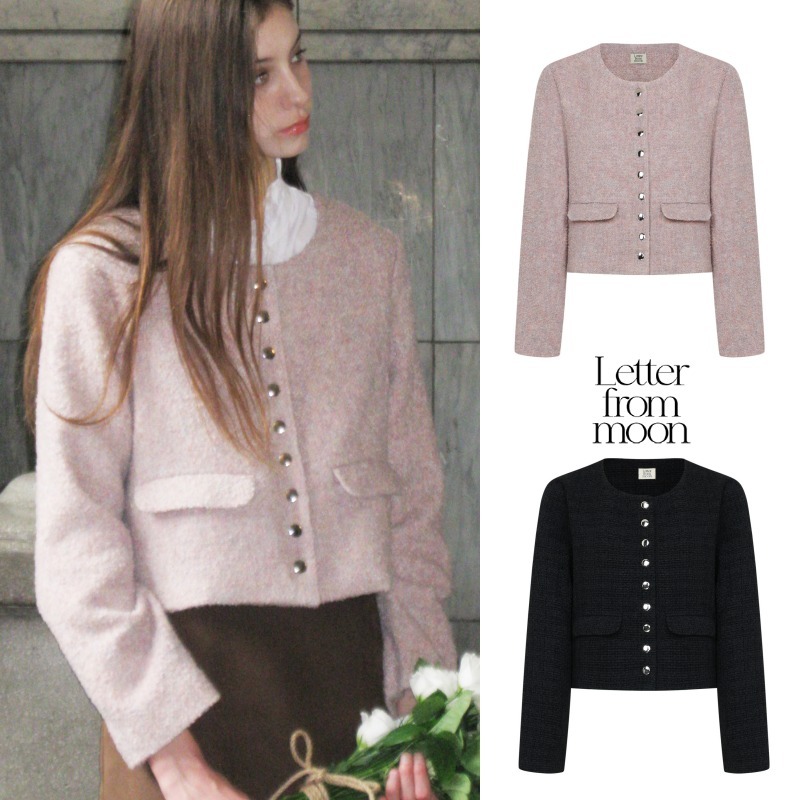 【Letter from moon】24fw Vanity Snap Button Tweed Jacket