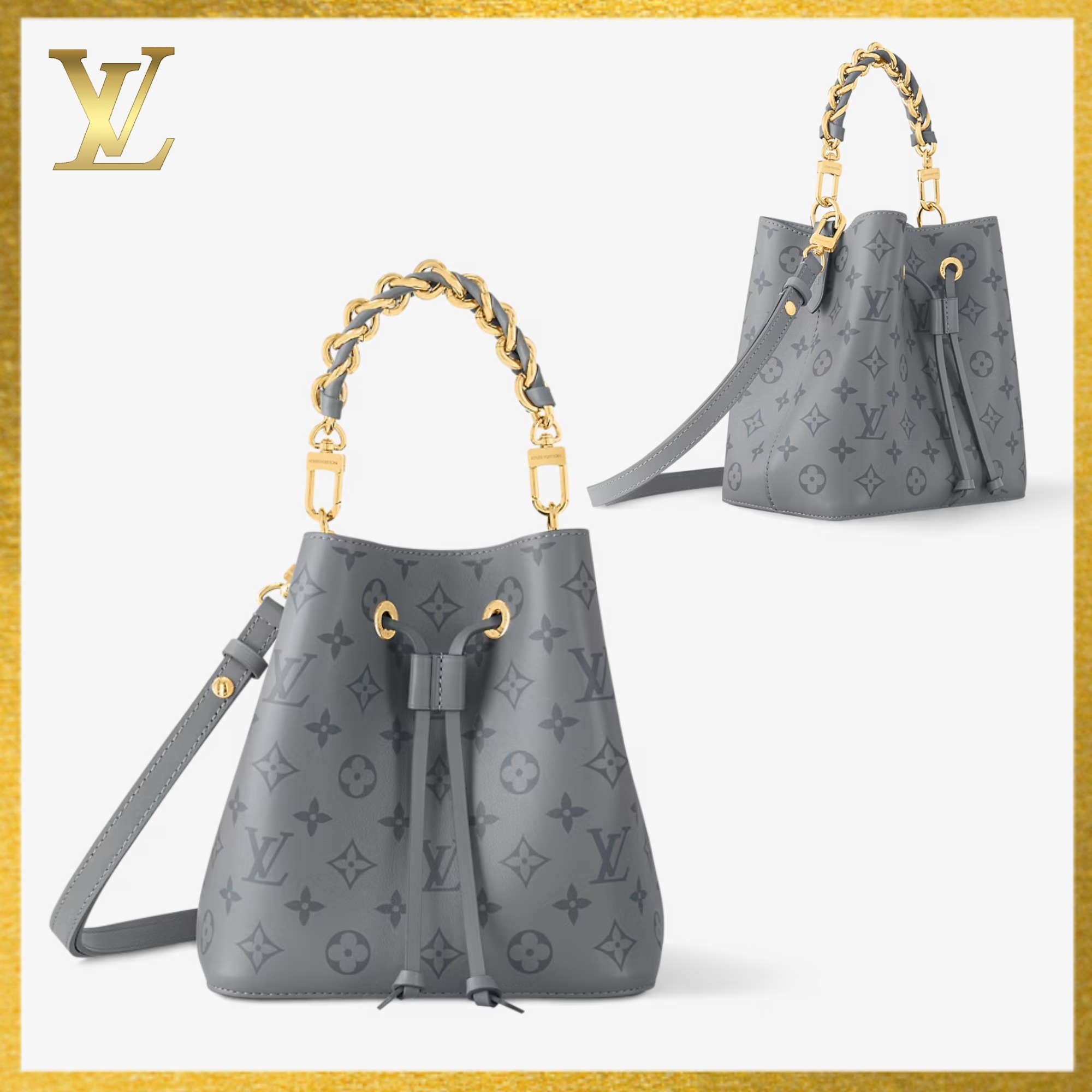 【LOUIS VUITTON】モノグラム インク レザー製 ネオノエ BB