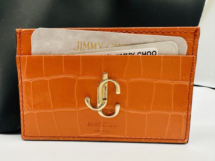 好評 オレンジ系 Jimmy Choo(ジミーチュウ) カードケース・名刺入れ 小物
