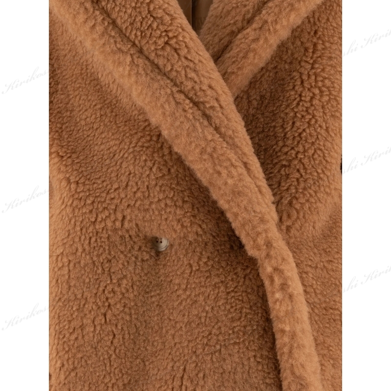◆MAX MARA 最新作◆襟付き ファー 長袖コート/Brown◆ ◇MAX MARA 最新作◇襟付き ファー 長袖コート/Brown◇