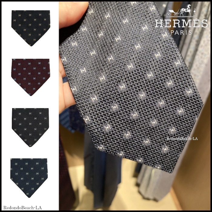 【一流のビジネスを】HERMES★Grenadine de Soie ネクタイ★