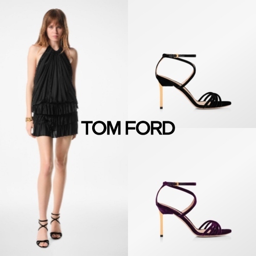 【TOM FORD】トムフォード ベルベット アイダ サンダル