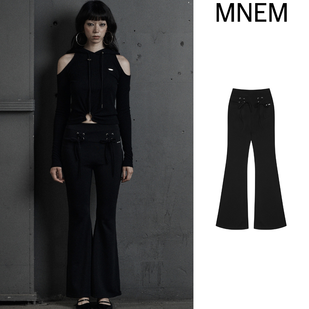 【mnem】24FW★ [mnem] eyelet leggings bootcut pants