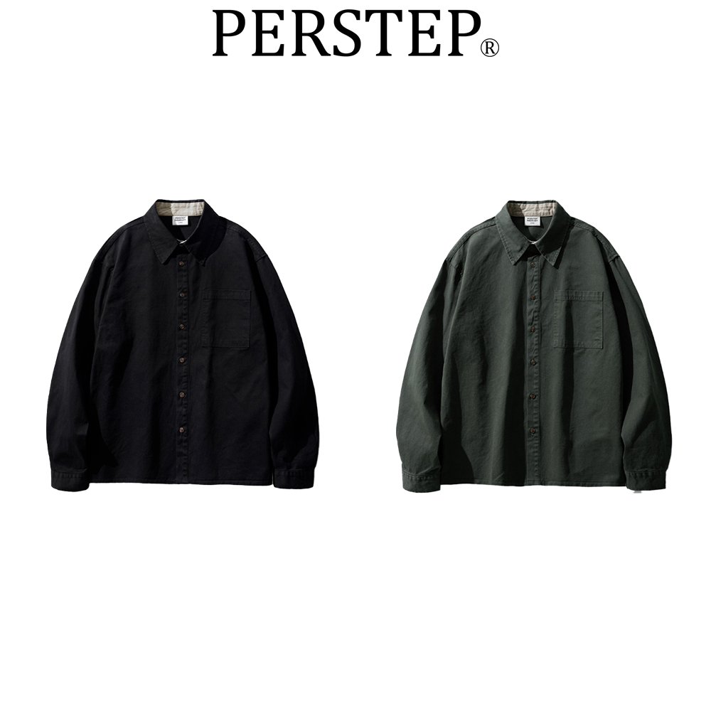 【PERSTEP】24FW★ Field Dyeing Loose Fit Shirt