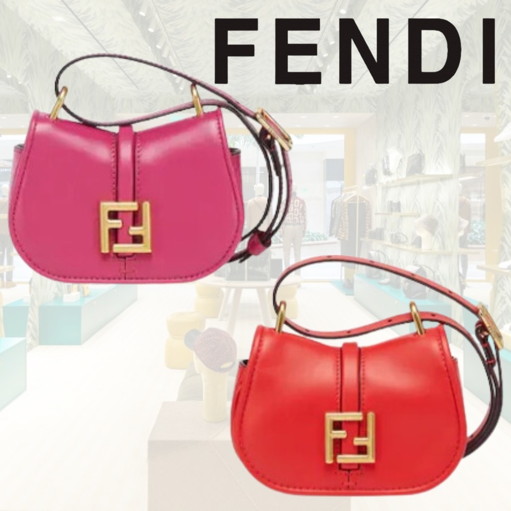 アウトレット【FENDI】Nano レザー チャーム バッグ FF 全2色