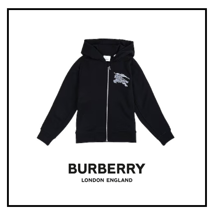 【SALE】BURBERRY ロゴ スウェットパーカートレーナー 黒