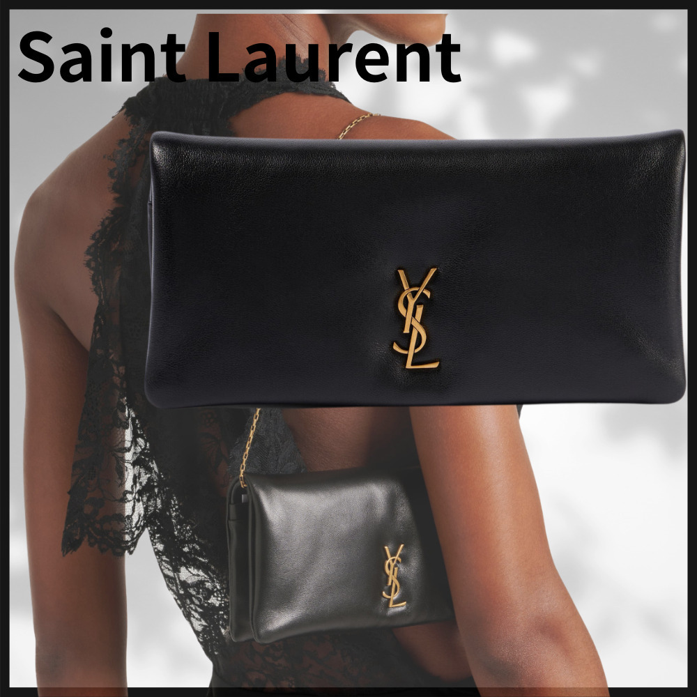 関税込★Saint Laurent カリプソミニ レザー ウォレットチェーン