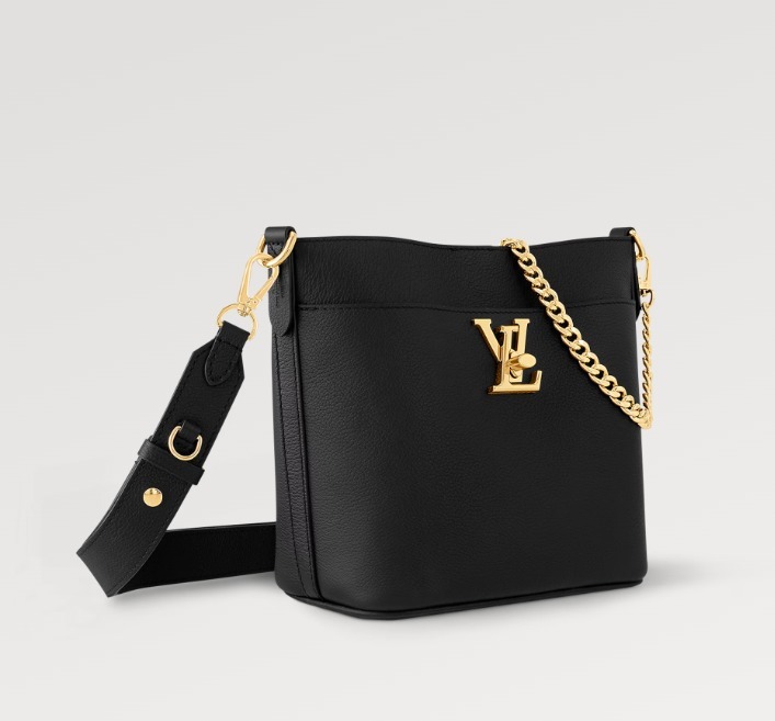 Louis Vuitton バッグ《Lock & Walk》黒 カーフ ロゴ DHL 直営店