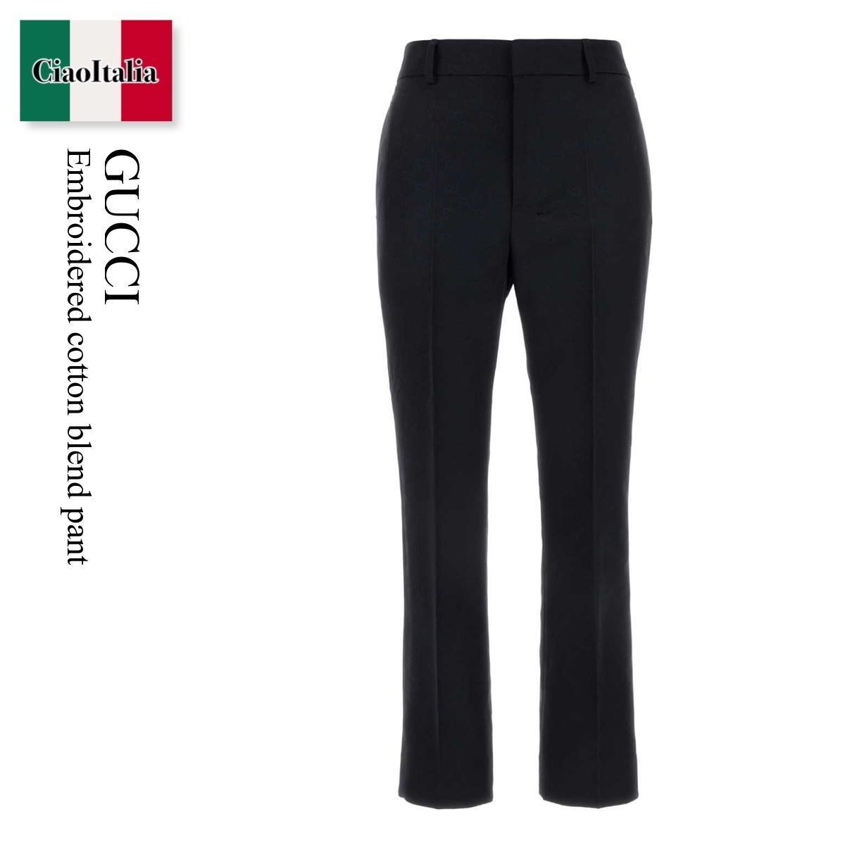 パンツ Gucci Embroidered Cotton Blend Pant