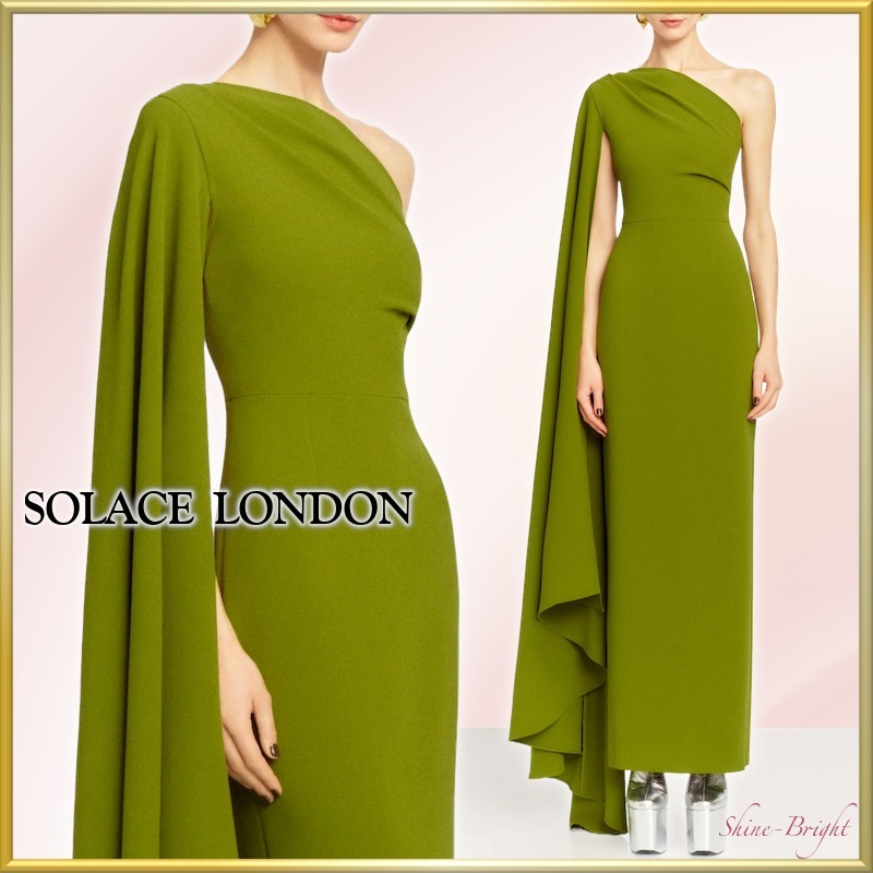 ＜関税込＞SOLACE LONDON＊ドレープワンスリーブ マキシドレス
