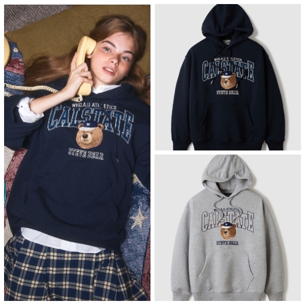 【WHO.A.U】Steve Campus Hoodie