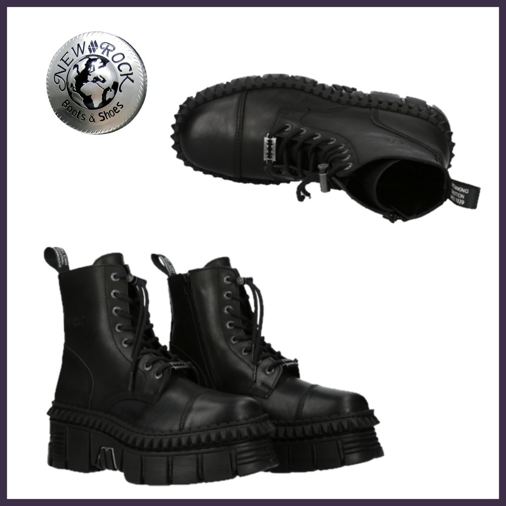 【NEWROCK】M-WALL083CCT-S6 厚底 ブーツ 関税込