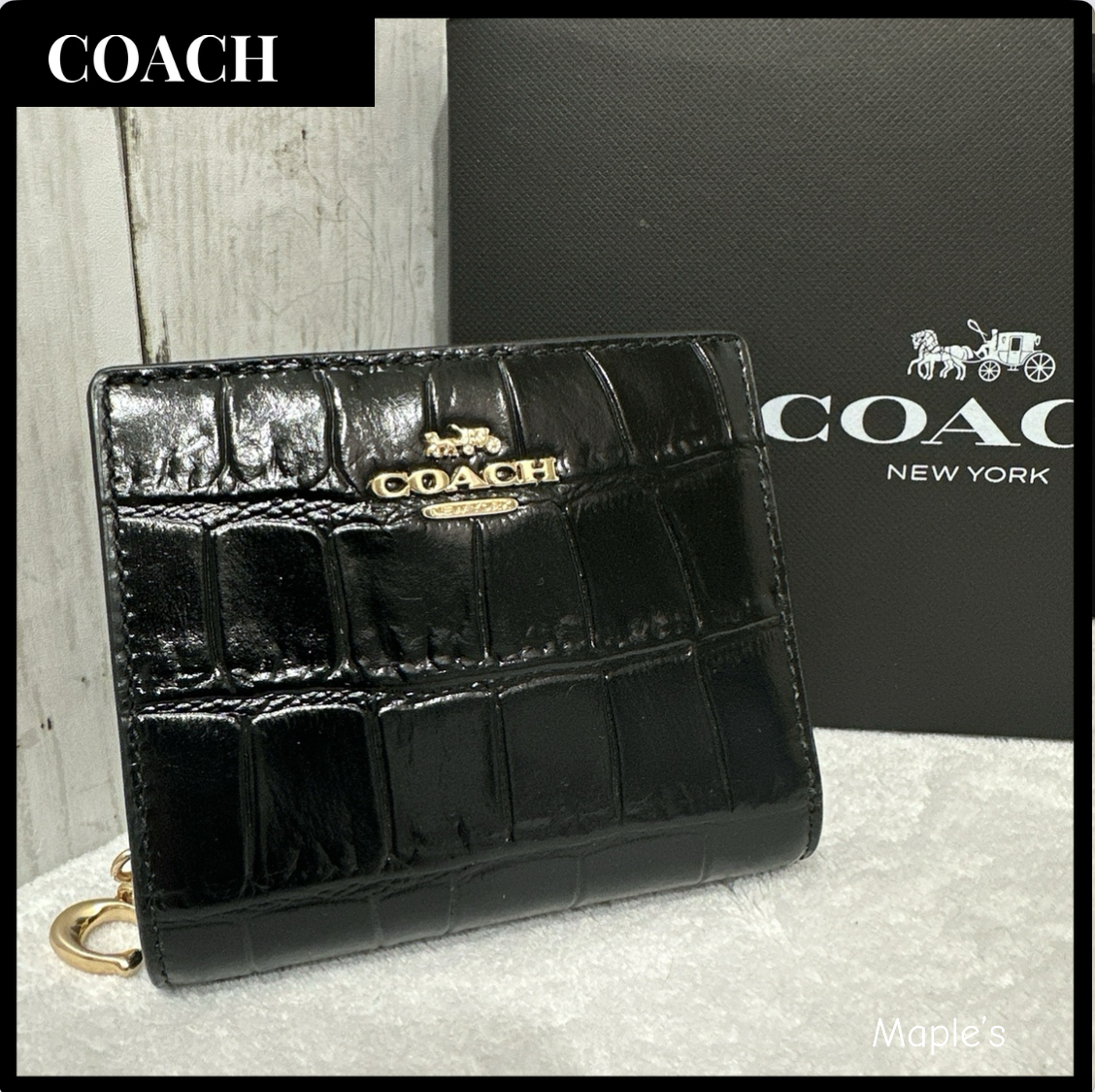 【Coach】Snap Wallet/クロコ柄