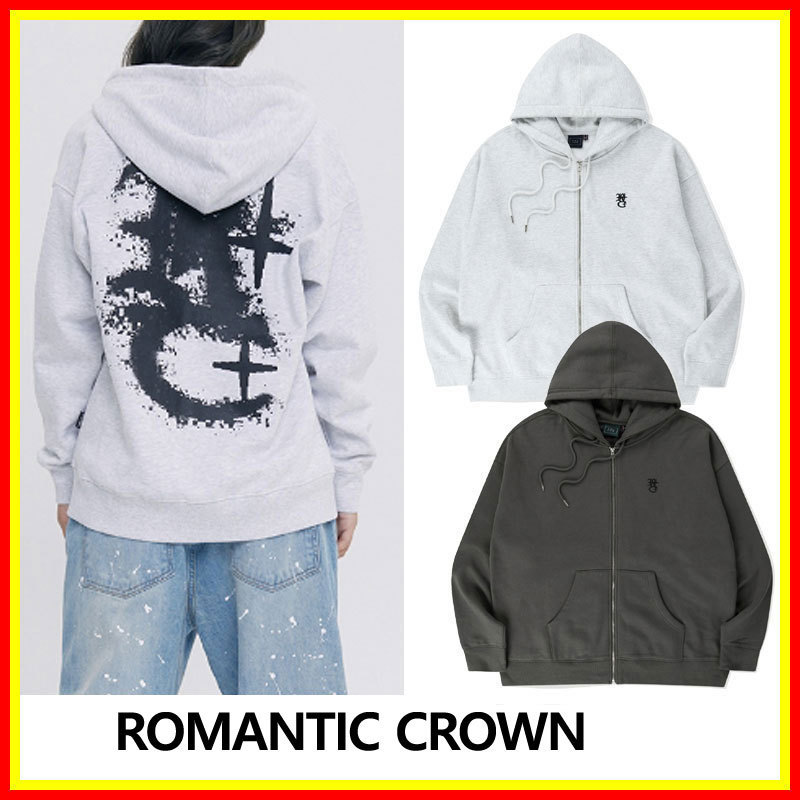 [ROMANTIC CROWN] Spout Logo Zip-Up Hoodie /追跡付