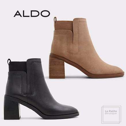 【ALDO】本革レザーUneliveth〇ブロックヒール・アンクルブーツ