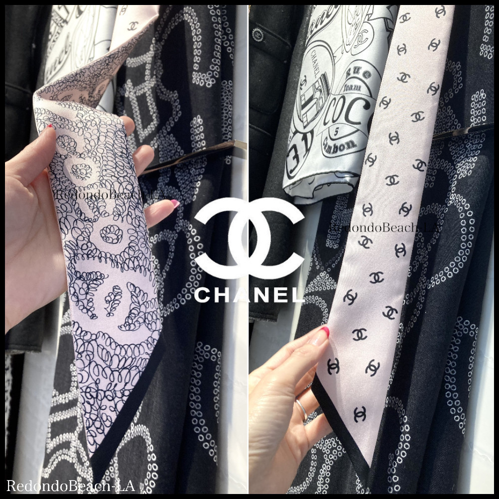 【遊び心溢れるアート風】CHANEL★スカーフ★リバーシブル