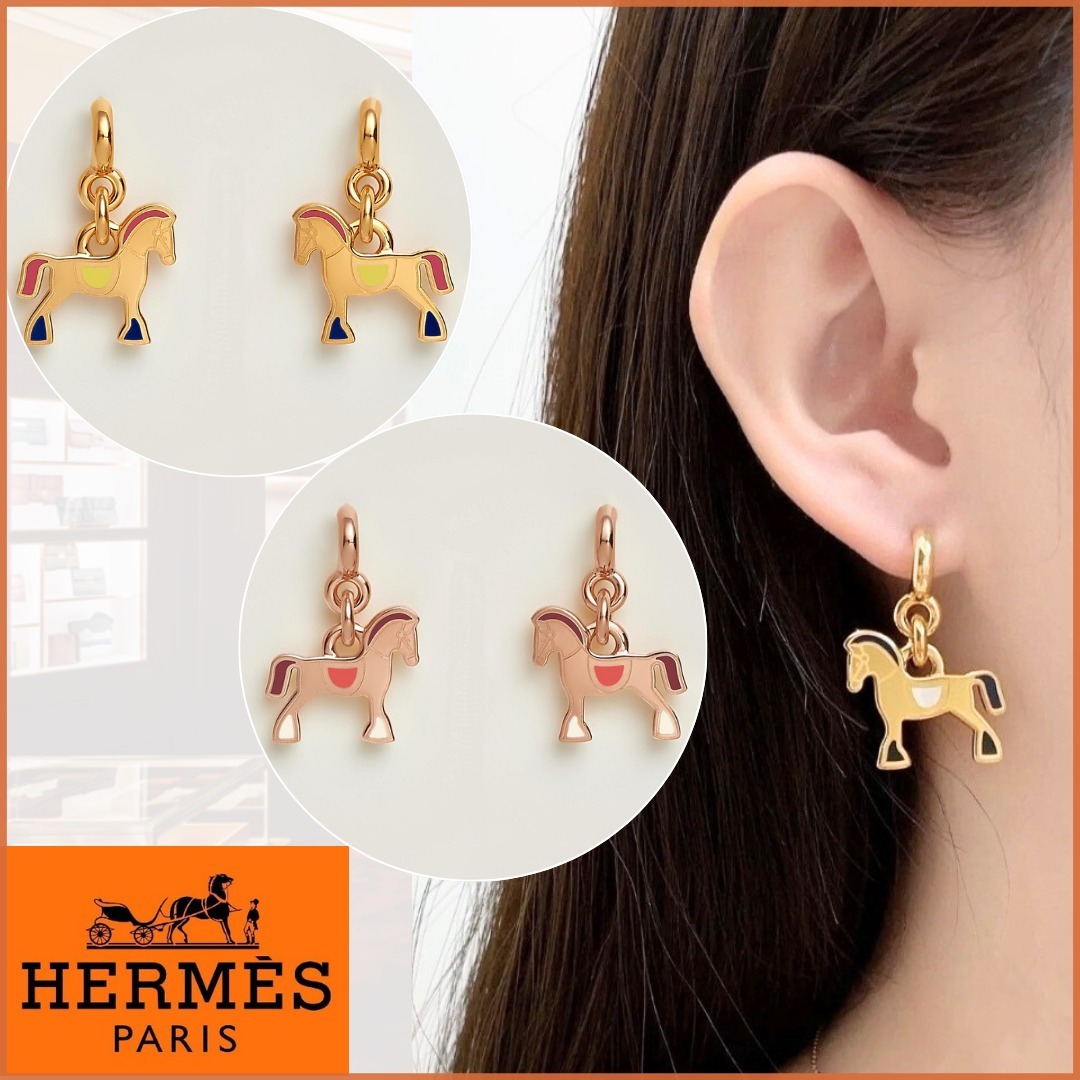 【馬がモチーフ♪】HERMES シュヴァル グランド パラード ピアス