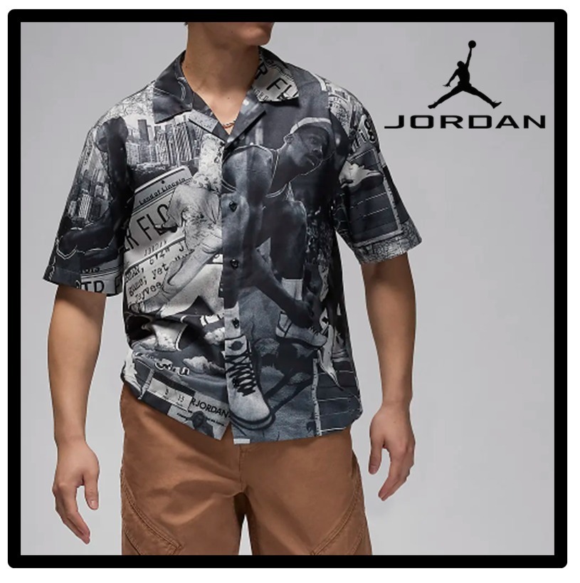 ★関税込★NIKE★JORDAN ESS PRINT CAMP TOP 半袖シャツ