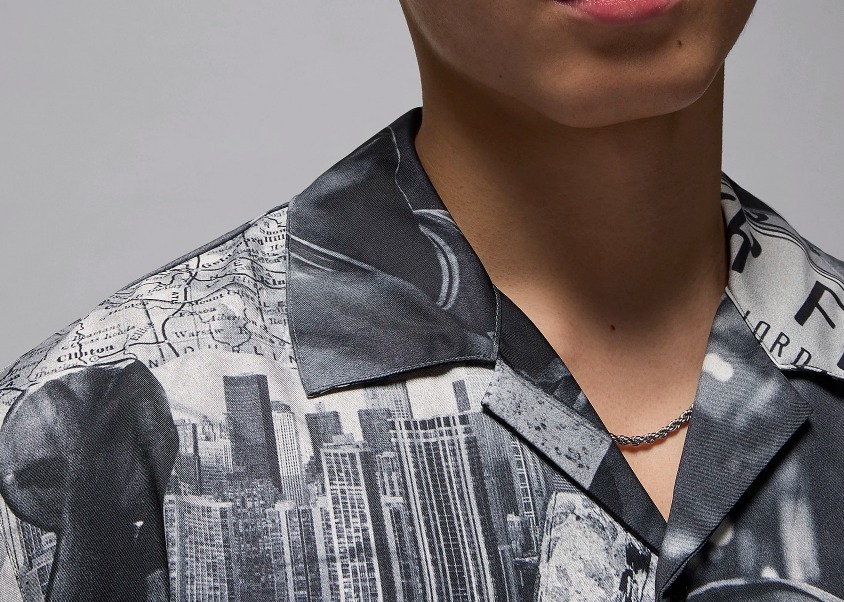 ★関税込★NIKE★JORDAN ESS PRINT CAMP TOP 半袖シャツ ☆NIKE☆JORDAN ESS PRINT CAMP TOP 半袖シャツ☆追跡可 (Nike