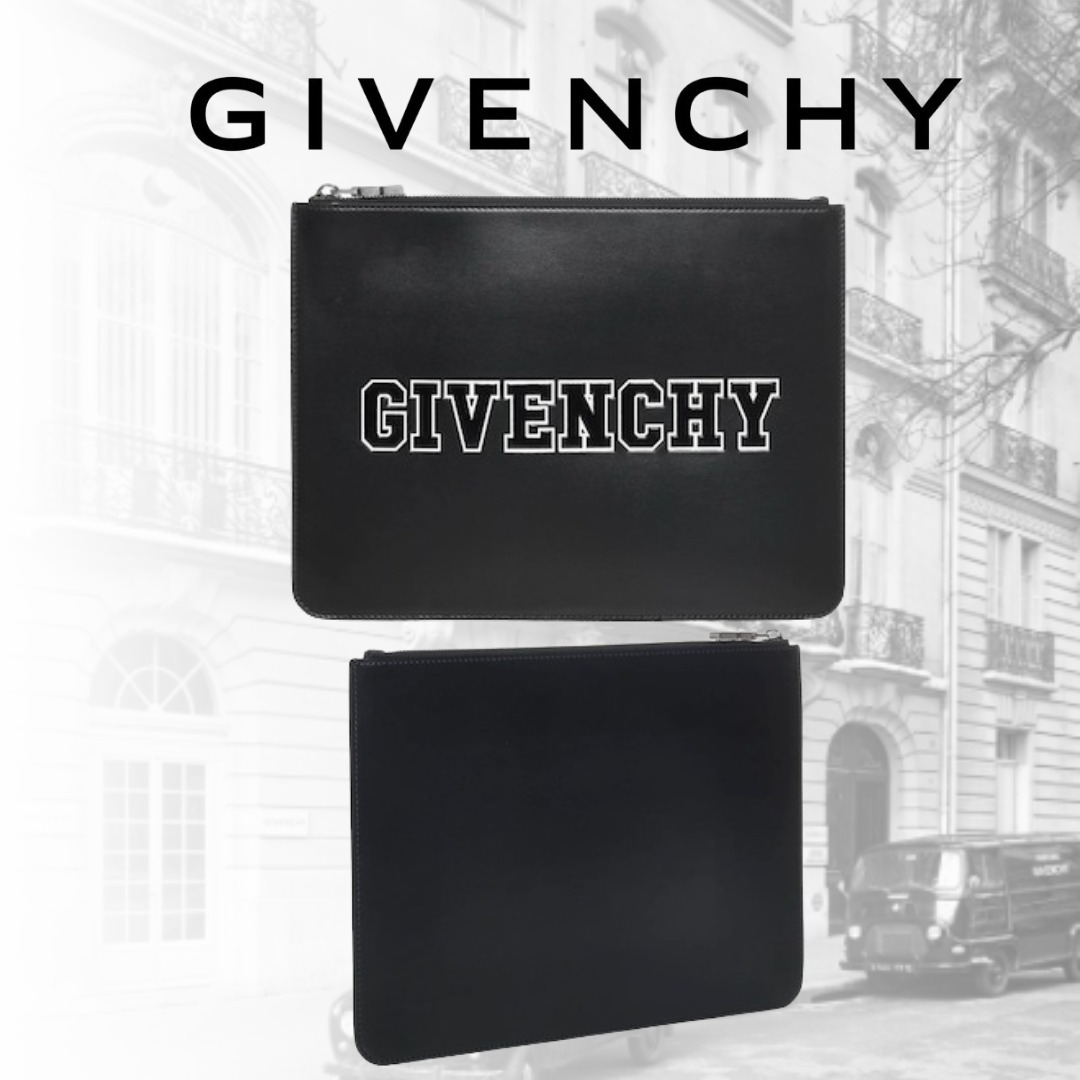 【美品】Givenchy ロゴ ポーチ GIVENCHY】ロゴディテール ジップポーチ