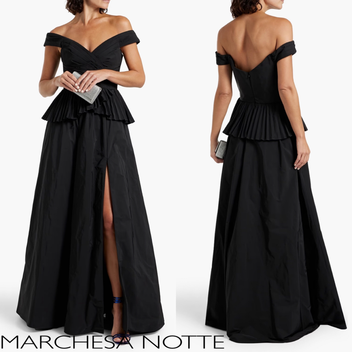 タフタ★ラッフル★ワンピース★ MARCHESA NOTTE