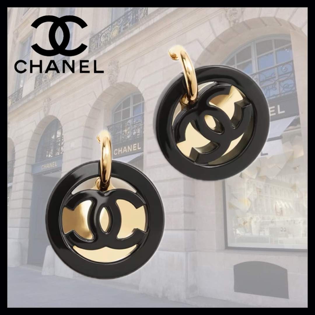 存在感あり◎【CHANEL】CCロゴ ピアス