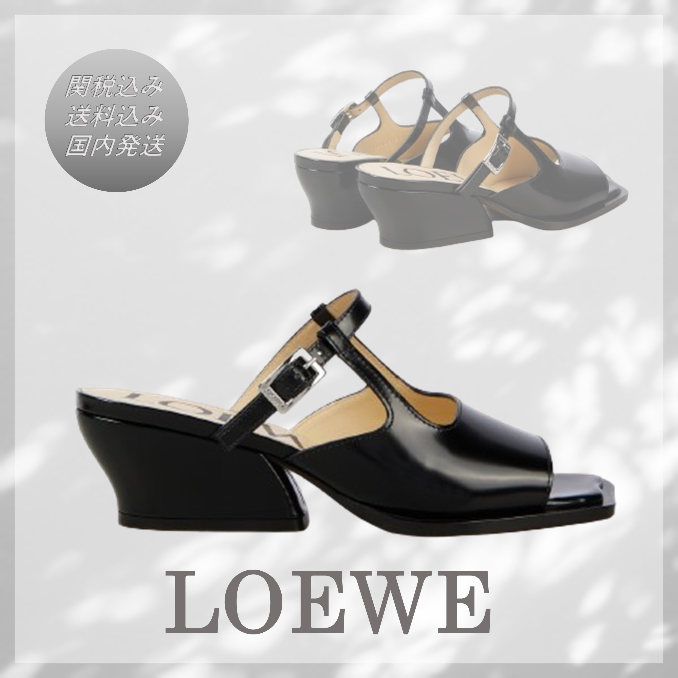 送料込/関税込■LOEWE■Onda ブラッシュドレザーミュール