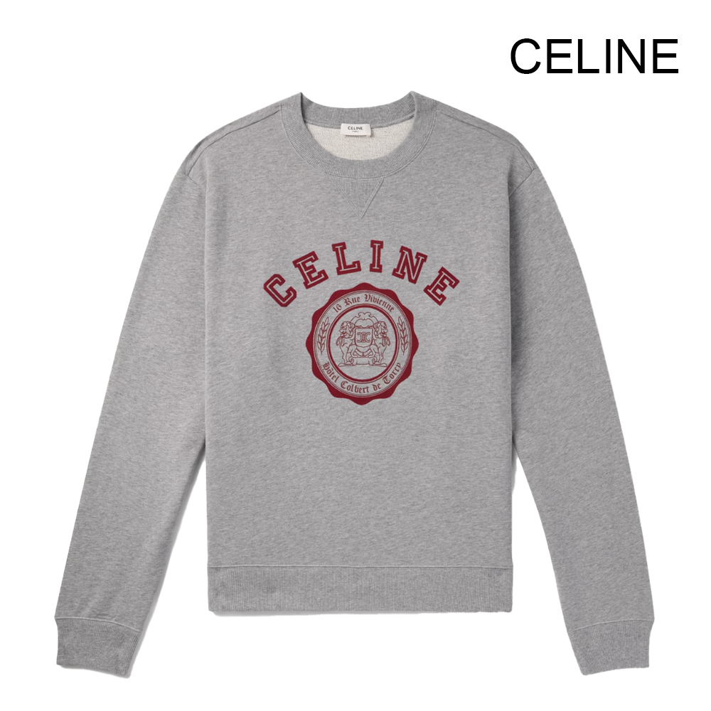 【セリーヌ】BLASON コットンフリース ルーズスウェットシャツ